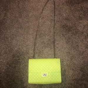 Bright Yellow Purse with Gold Chain | Hollywood